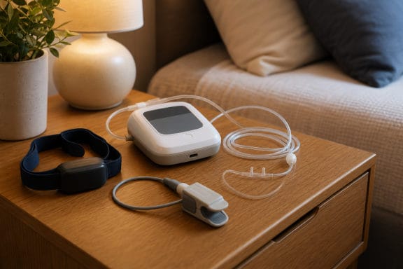 Home sleep testing monitor for diagnosing obstructive sleep apnea